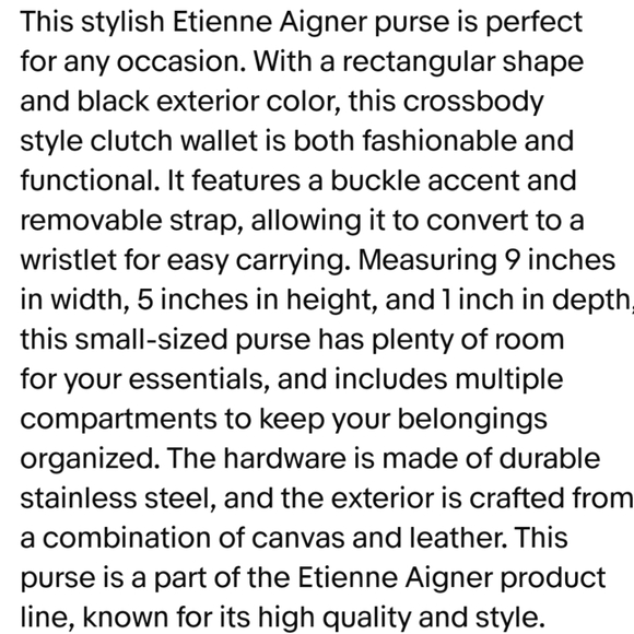 Etienne Aigner Convertible Logo Wristlet Bag - Picture 12 of 16